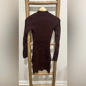 Hollister Brown Sweater Dress Size Small Long Pre-owned